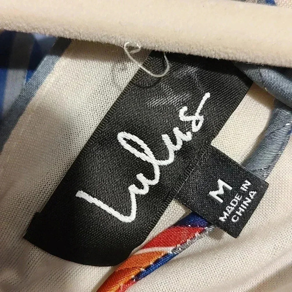 Lulu's Divine Time Blue and Grey Multi Striped Wide-Leg Jumpsuit - Picture 7 of 7